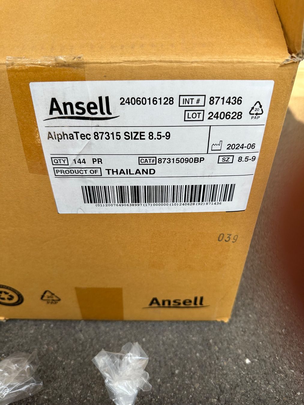 Handschuhe & Handstulpen: Ansell AlphaTec 87315 Handschuhe Groesse 8.5-9, 60Stk – Neu und originalverpackt aus Thalwil von Wilhelm85 1