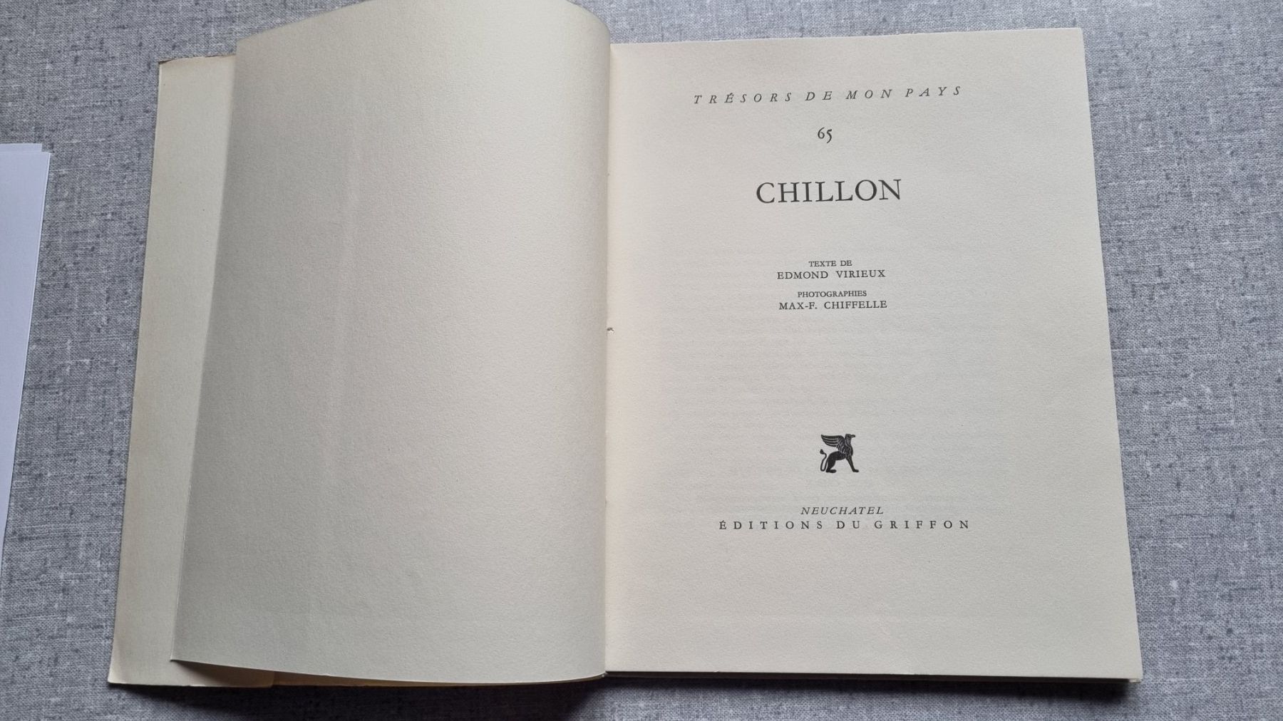 Libri: Livre CHILLON – Nuovo (secondo la descrizione) da Fontenais venduto da Aube-sauvage.2 1