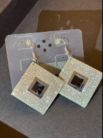 💎 Boucles d'oreilles pendantes carrées, brillants