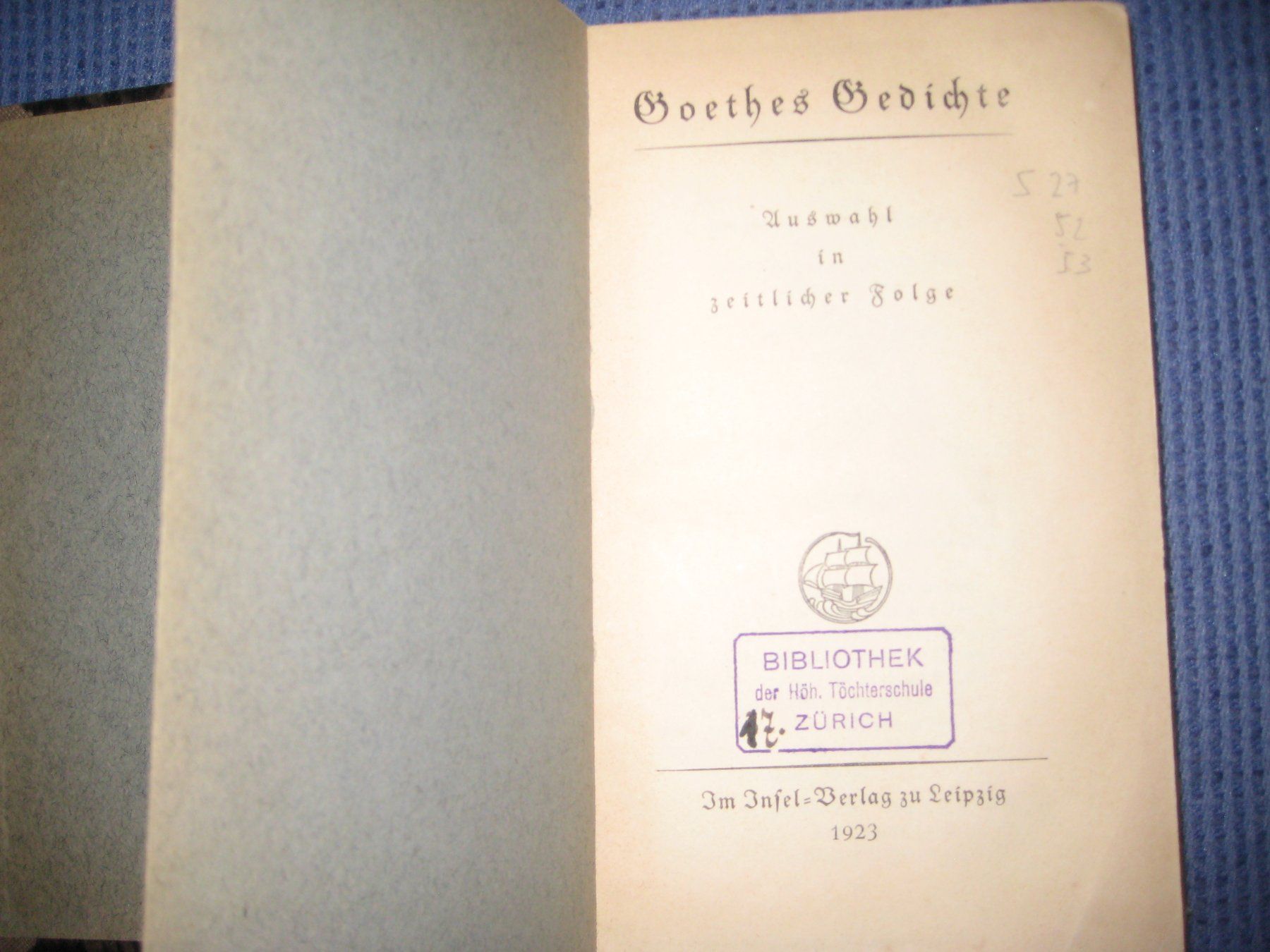Libri: Goethes Gedichte 1923 – Usato da Neftenbach venduto da Werthe 1