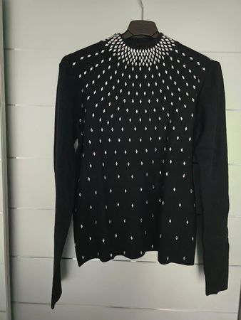 Pulover mit Glitzersteinchen, Neu, Schwarz, L/XL
