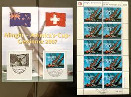 2003 - Schweiz Alinghi Kleinbogen + Folder 2007