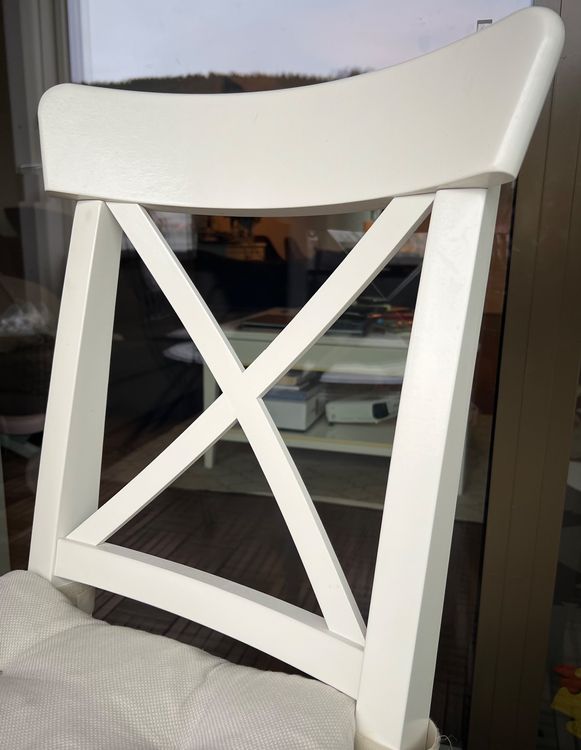 Ikea Holzstühle Weiss 4x Kaufen auf Ricardo