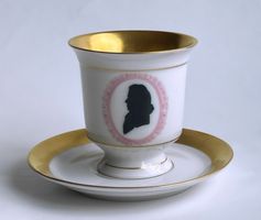 KAFFEE / TEETASSE & UNTERTASSE*ANTIK*SIGNIERT*