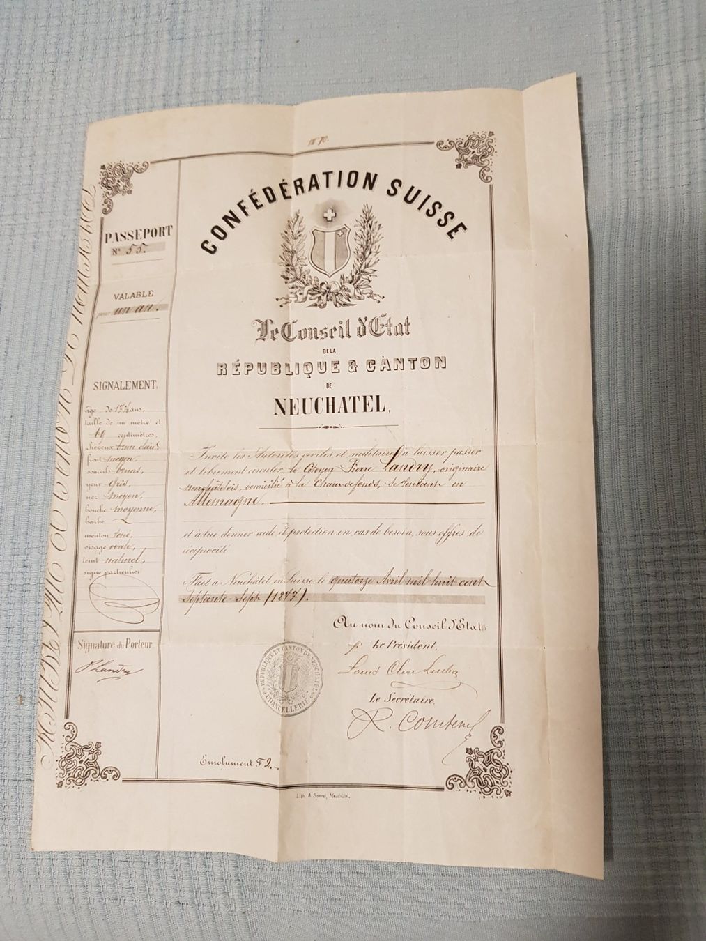 Autografi: Robert Comtesse, Bundesrat, Original-Autogramm, Valangin NE – Usato da Wikon venduto da Funkfreak75