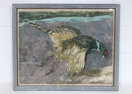 Kunstdruck Fasan  Curt Manz signiert