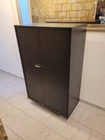 Büroschrank, Lagerschrank schwarz 80x42x120cm
