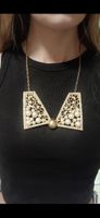Collier Schleife Perlen goldfarben guter Zustand