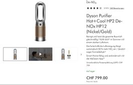 Dyson Purifier Hot+Cool HP2 De-NOx HP12 - Nickel/Gold