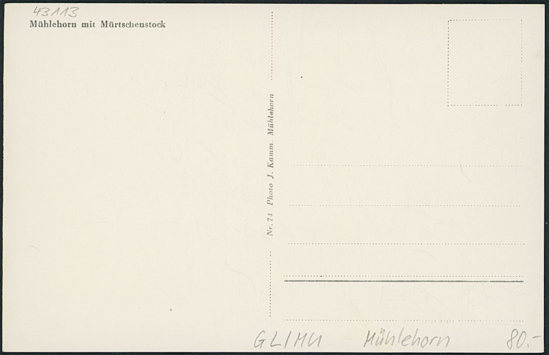 Cartoline postali: GL Mühlehorn – Nuovo (secondo la descrizione) da Schindellegi venduto da leecollect 1