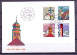 CH FDC Pro Patria Satz 1996