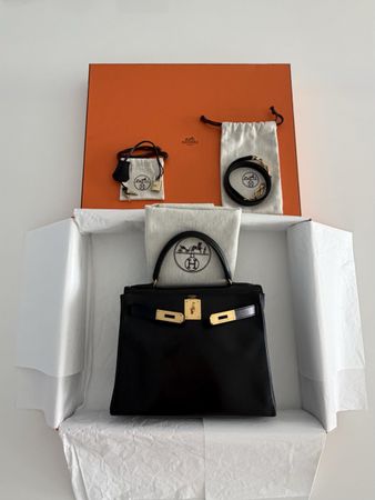 Hermès Kelly ll Retourne  28   Box Full set mit Rechnung