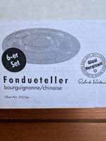 Onda-Fondueteller 6er Set in Originalbox, Glasi Hergiswil