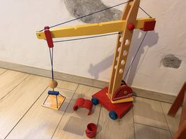 Grande grue en bois - 60 cm de haut 