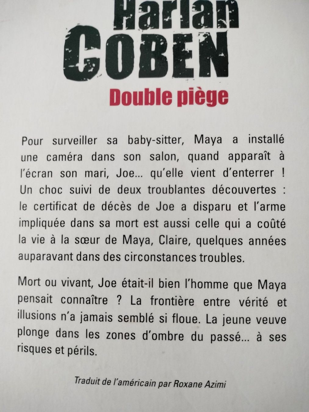 Libri: Double piège Harlan Coben – Usato da Cortaillod venduto da rozinna 1