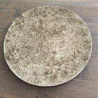 Deko-Teller in Marmor-Optik (Braun/Beige) – Ø 33 cm