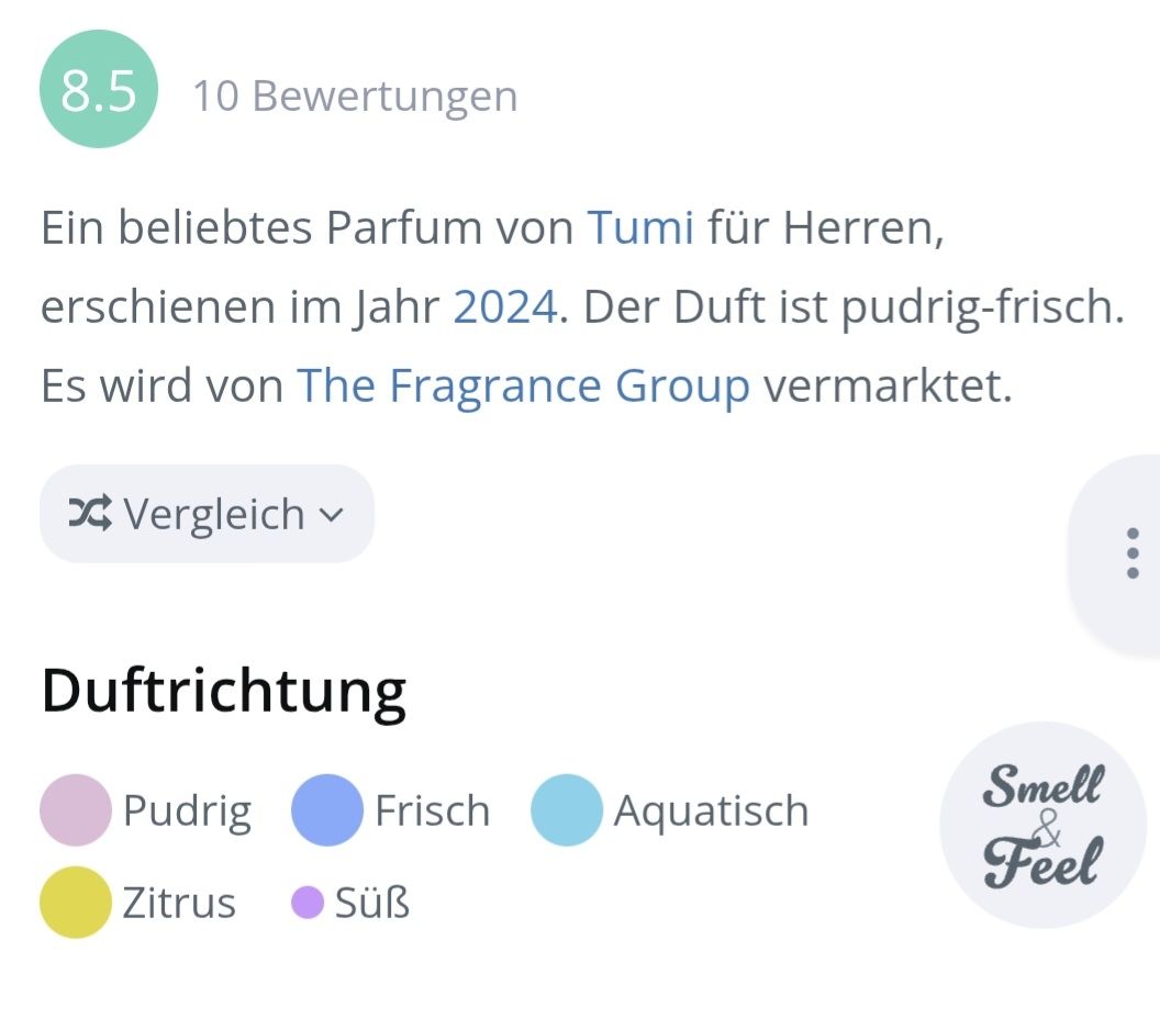 Profumi & Eau de Toilette: 2 ml DUSK TUMI EXTRAIT ABFÜLLUNG – Nuovo (secondo la descrizione) da St. Gallen venduto da CaliSunshine 4
