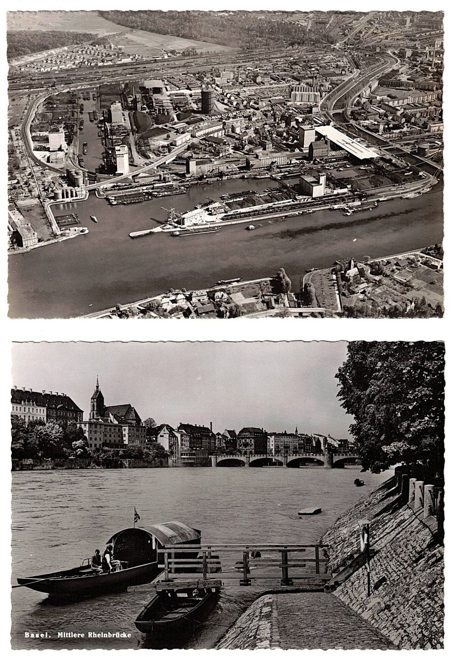 Cartoline postali: 8 Ansichtskarten Basel - ca. 1950/1960 - ungelaufen – Nuovo (secondo la descrizione) da Gossau ZH venduto da granby