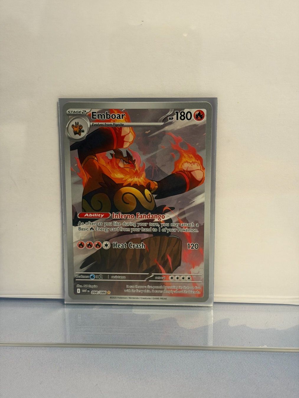 Pokémon Carte collezionabili: Emboar #98 Pokemon White Flare – Usato da Bützberg venduto da SnowTCG