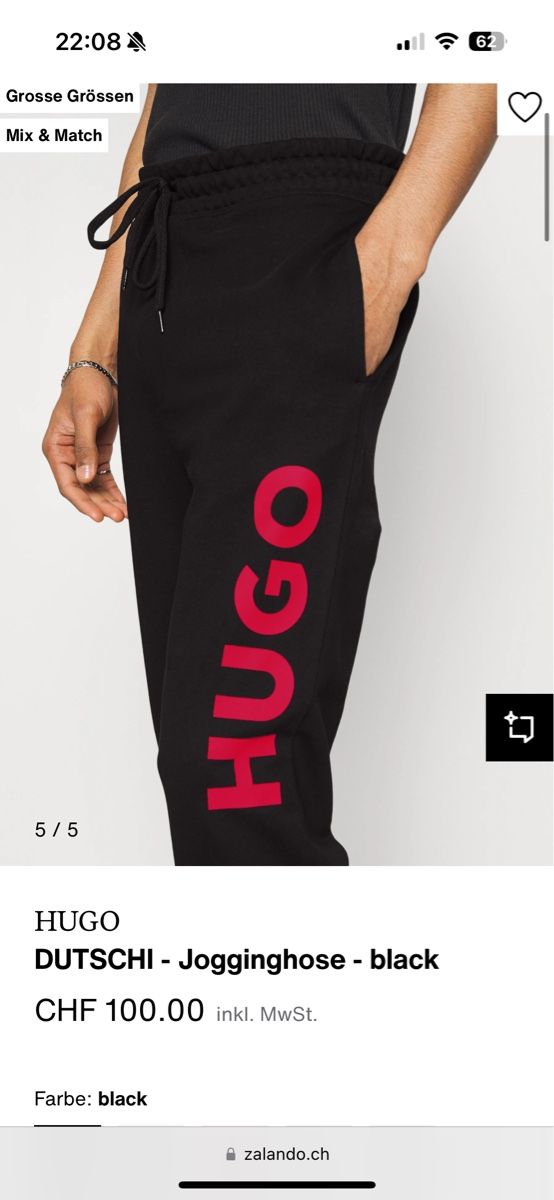 Hugo Boss Pantaloni: HUGO DUTSCHI - Jogginghose - black - Orginalpreis 100.- – Nuovo e nell'imballaggio originale da Zürich venduto da luxuryoutlet1 9
