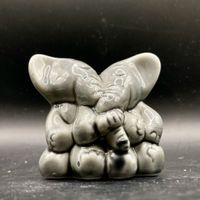 Süsses Elefanten-Paar, Keramik-Figur, 5cm