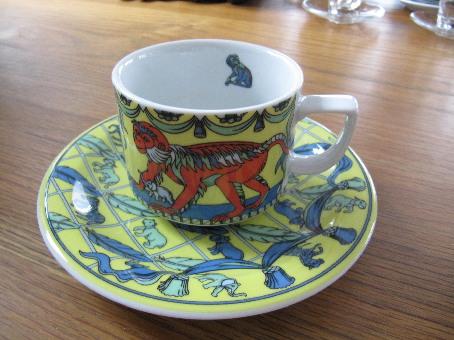 Bopla Tazze: Bopla! Kaffeetasse mit Unterteller, Tiermotiv – Nuovo (secondo la descrizione) da Selzach venduto da Sennemeitschi11
