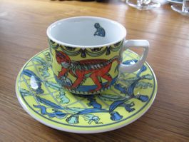 Bopla! Kaffeetasse mit Unterteller, Tiermotiv