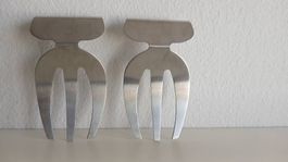 Salatbesteck Metall modernes Design