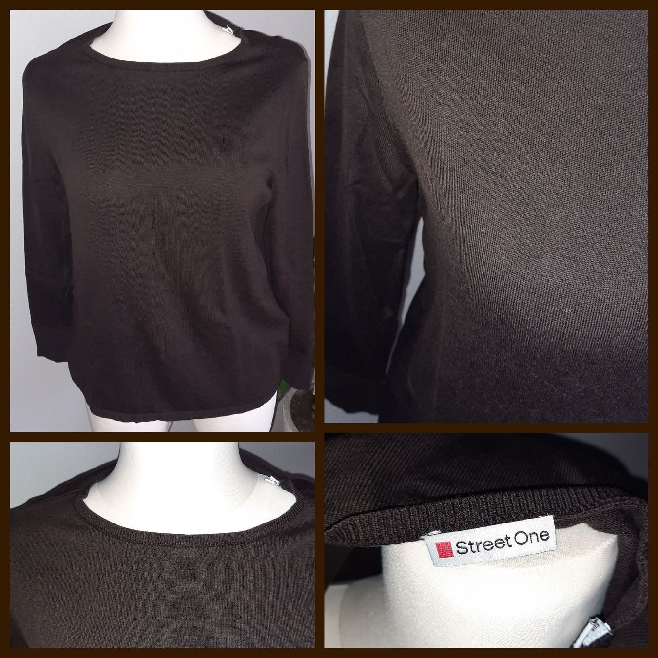 Maglioni & Felpe: ***STREET ONE*** Feinstrickpullover braun Gr 42 – Usato da Wädenswil venduto da H2H_Secondhandshop