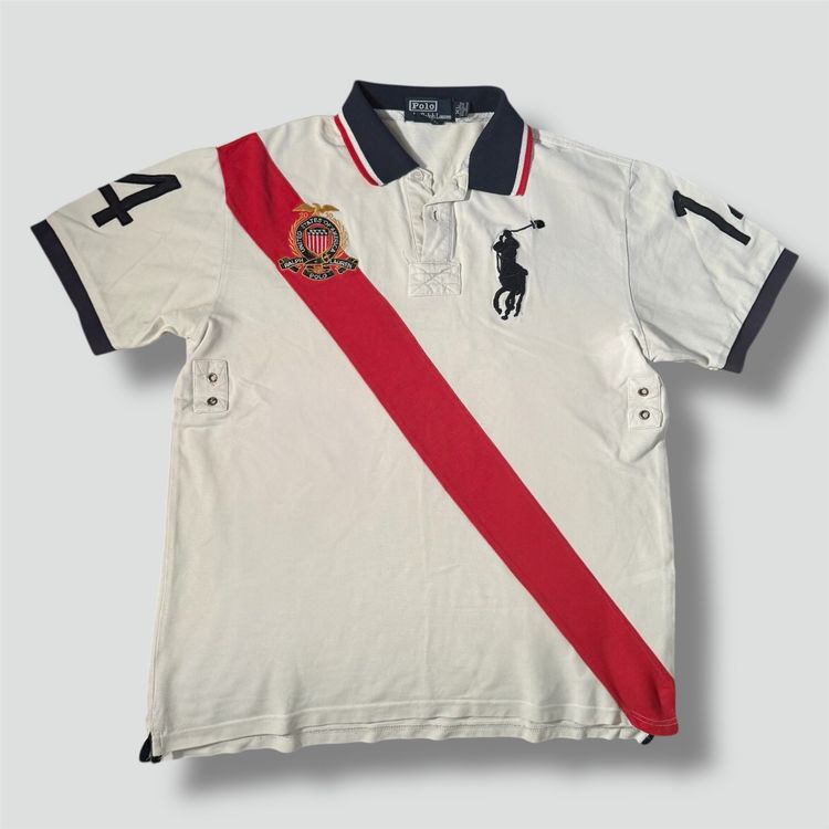 Ralph Lauren Magliette Polo: Polo Ralph Lauren United States white polo poloshirt – Usato da Rheinfelden venduto da sourced_limited