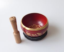 Klangschalen-Set - Lotus rot