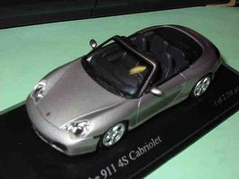 Porsche 911 4S Cabrio 2003 grey metallic * Minichamps 1:43