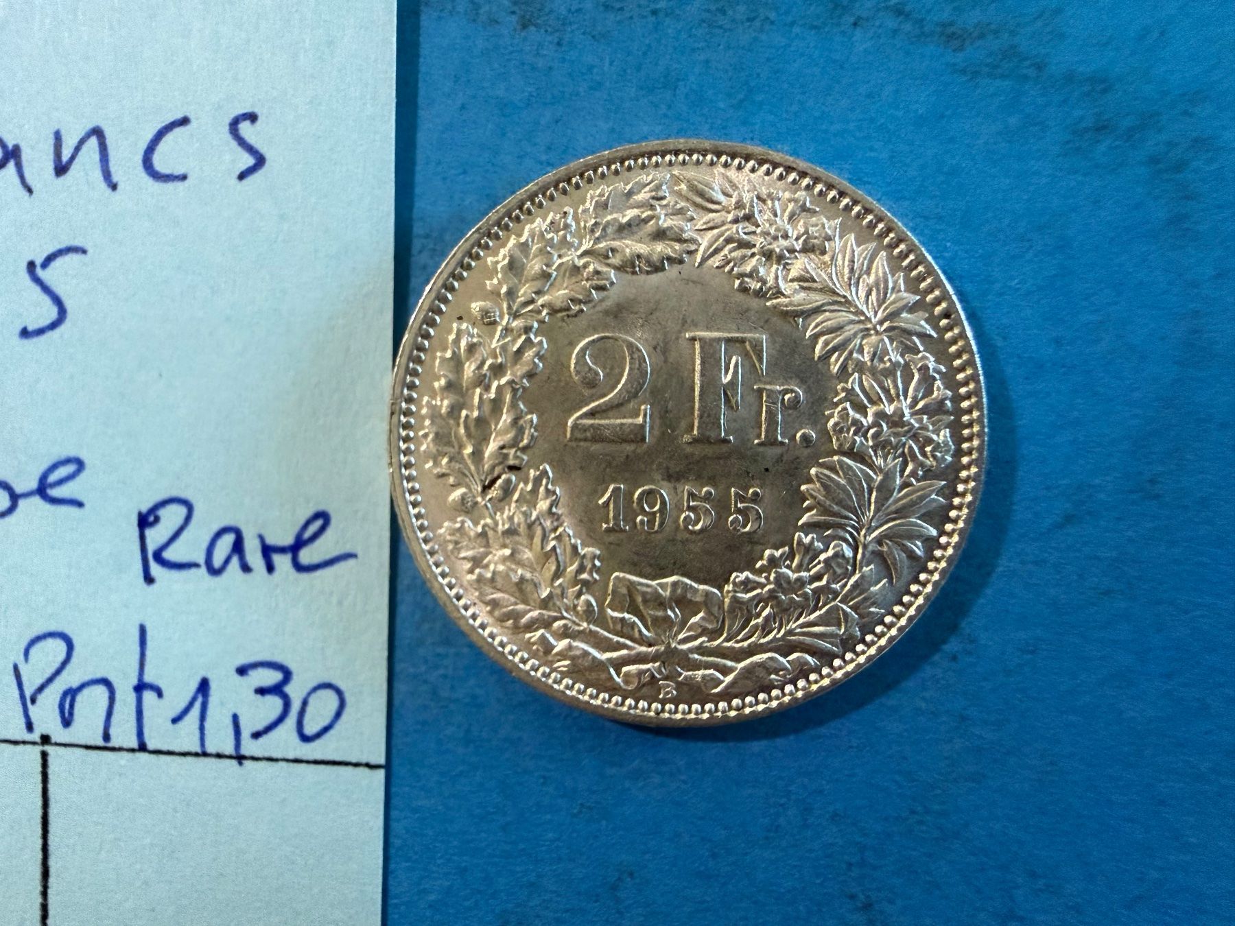 Tutti le monete: SUISSE : 2 FRANCS 1955 - SUPERBE – Usato da genève venduto da GEnumist 1