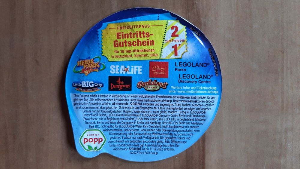 Gutschein 2 für 1 für Gardaland, Legoland, Heidepark, etc. Kaufen auf Ricardo