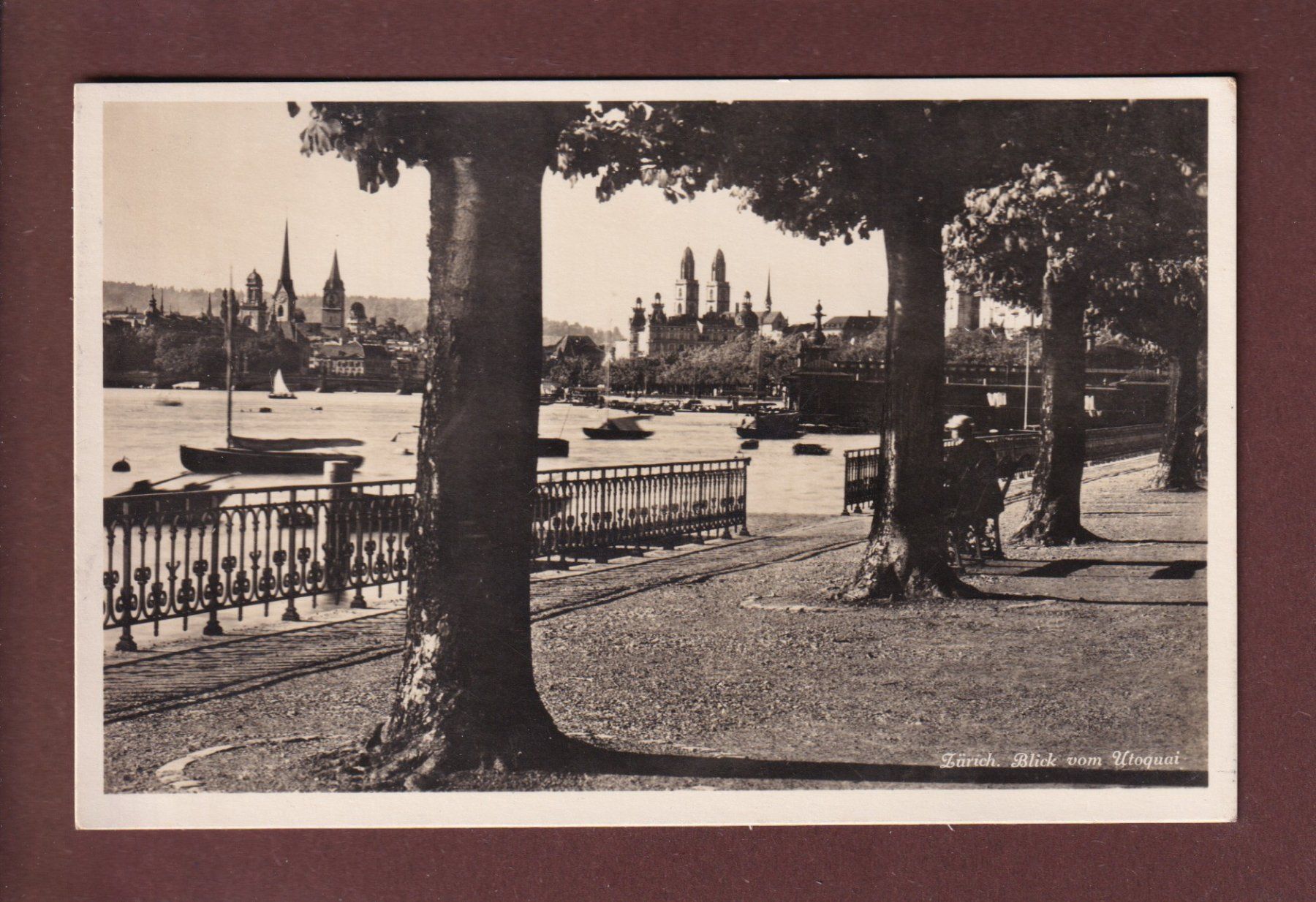 Cartoline postali: ZÜRICH - Utoquai - 1928 – Usato da Pully venduto da nicecards
