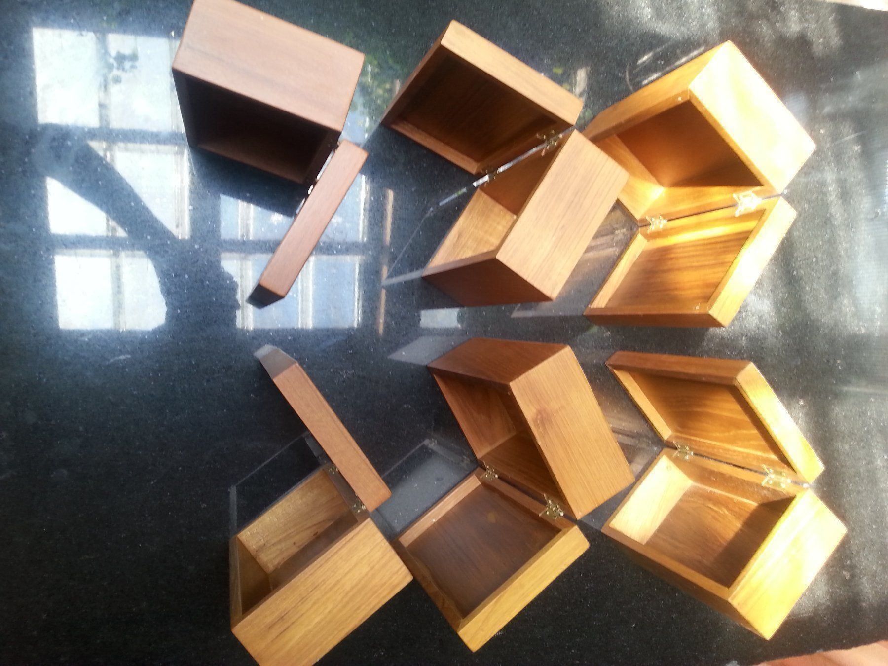 Articoli in legno: Sechs Holz-Schatullen – Nuovo e nell'imballaggio originale da Hittnau venduto da HPeter21 5