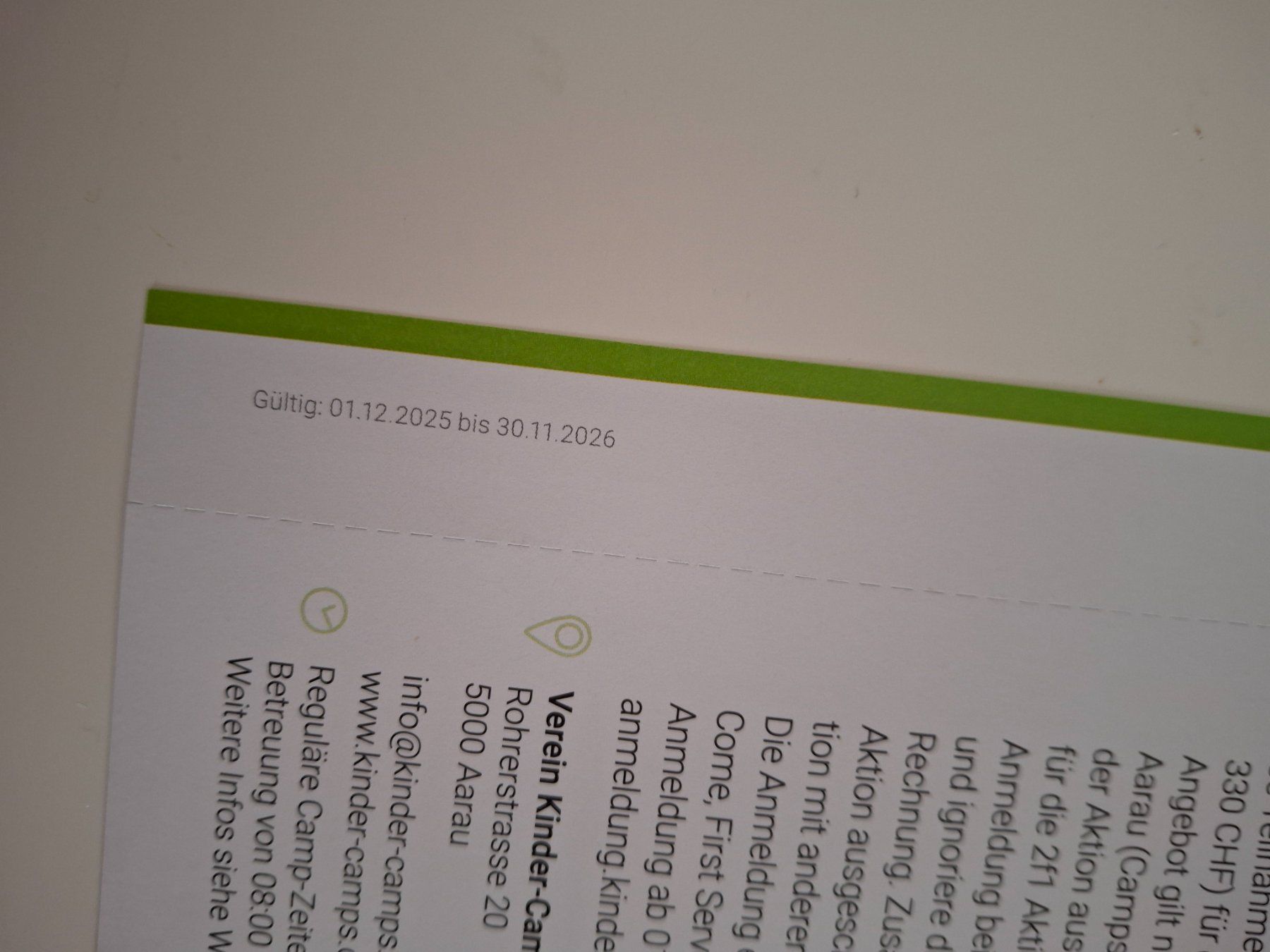 Buoni: 2 für 1: Kinder-Camp Aarau – Nuovo (secondo la descrizione) da Walterswil SO venduto da mel_5b2h 2