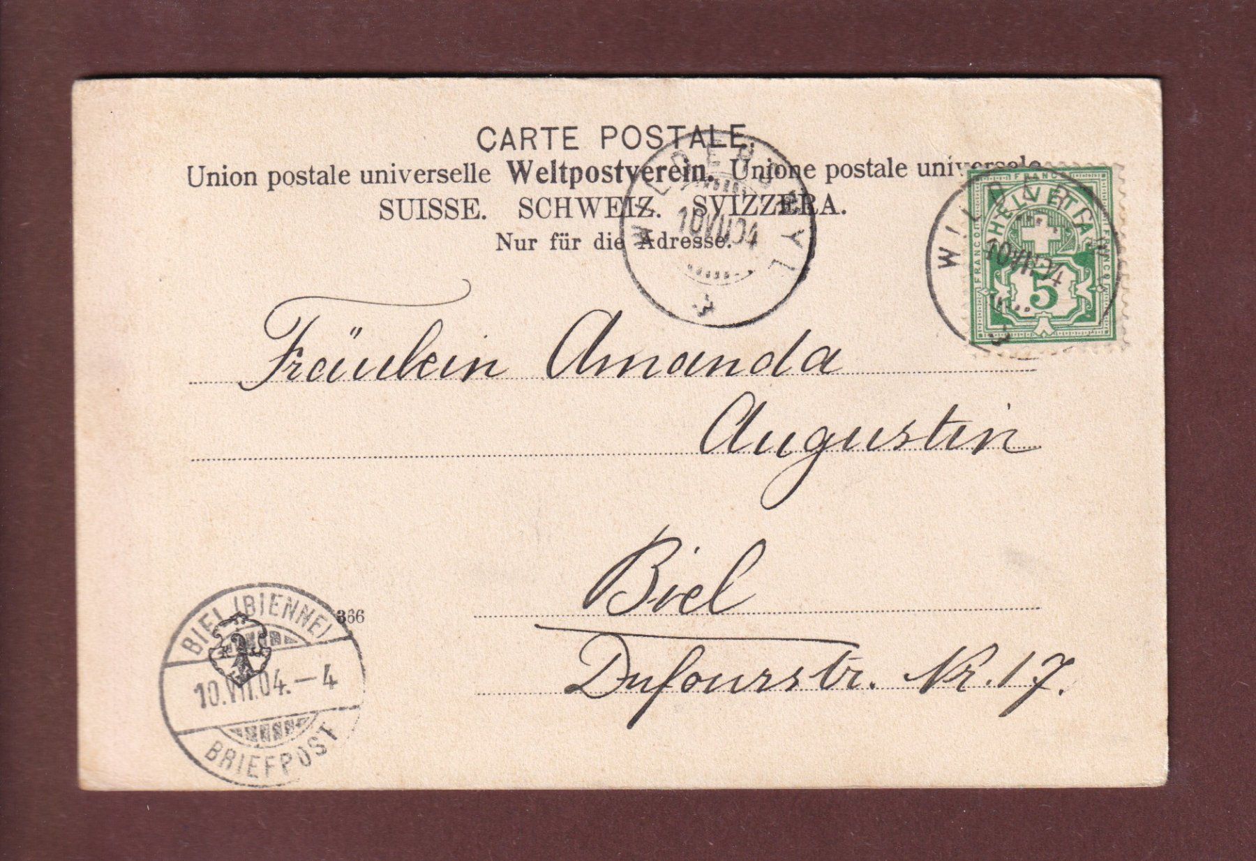 Cartoline postali: KLEINE SCHEIDEGG - Bahnhof - 1904 – Usato da Pully venduto da nicecards 1