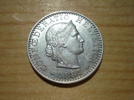 (H3) 20 Rappen 1884 UNZ