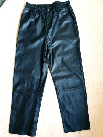 PEPE JEANS XS 34 LEDERHOSE LEDER Optik HOSE , TOP ZU BLUSE