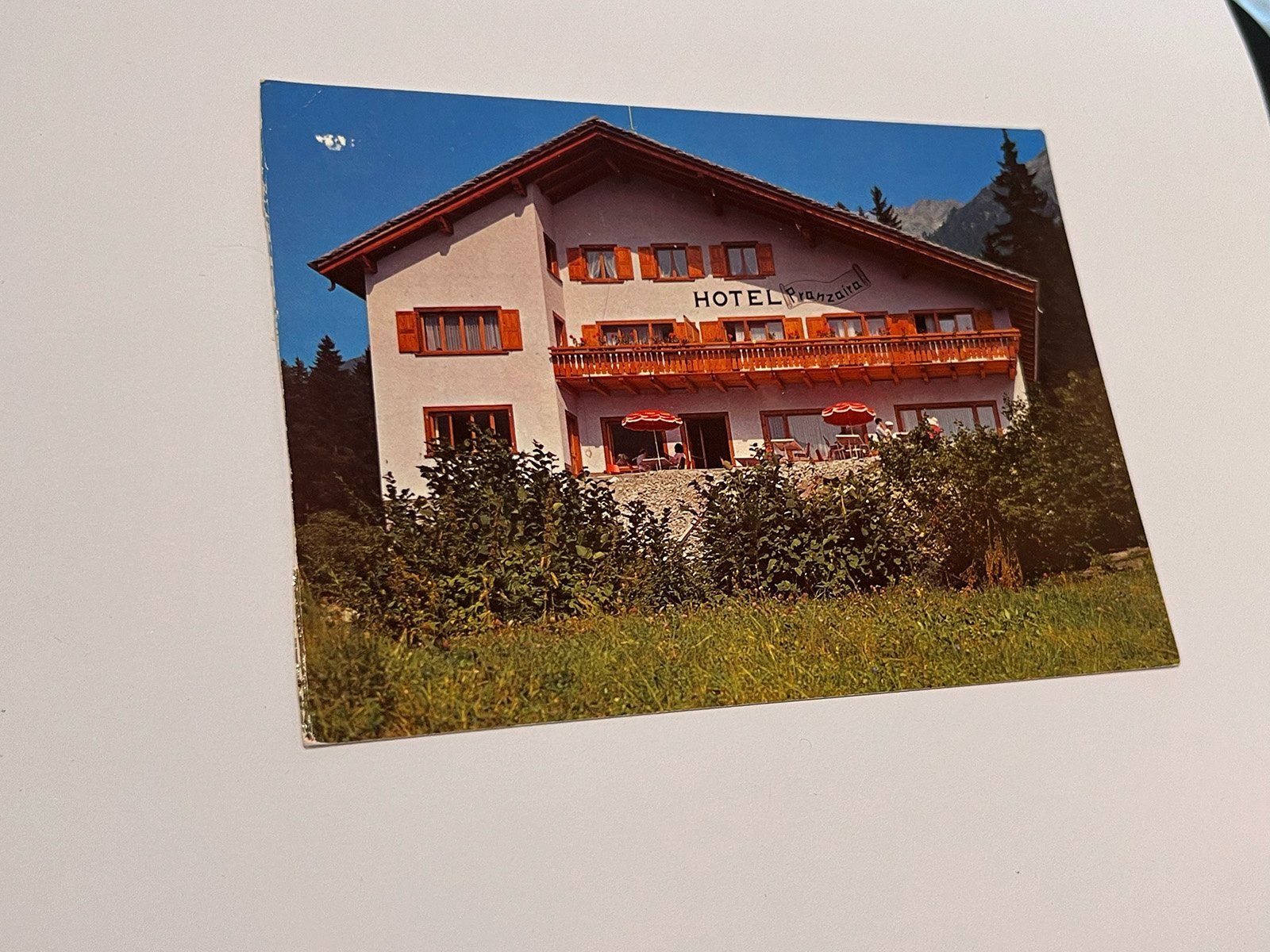 Cartoline postali: Postkarte Hotel Pranzaira Vicosoprano – Usato da Riva san vitale venduto da abd_p86k