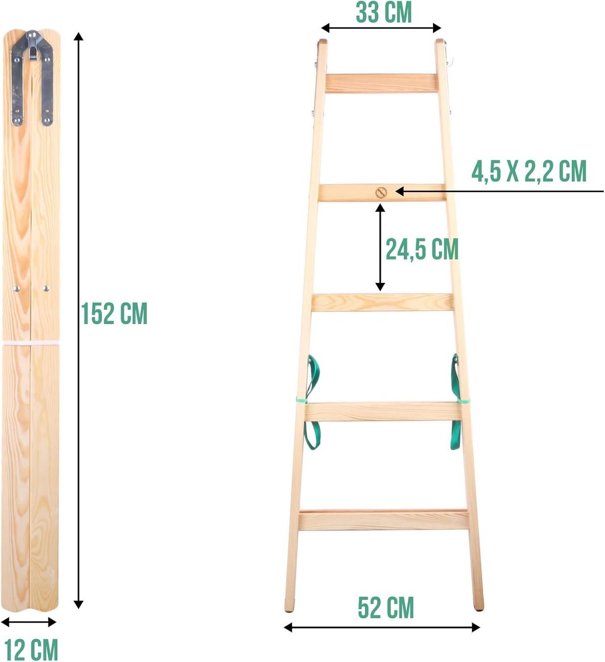 Leitern: Holzleiter mit 5 Sprossen – Neu und originalverpackt aus Bottighofen von zaap 4