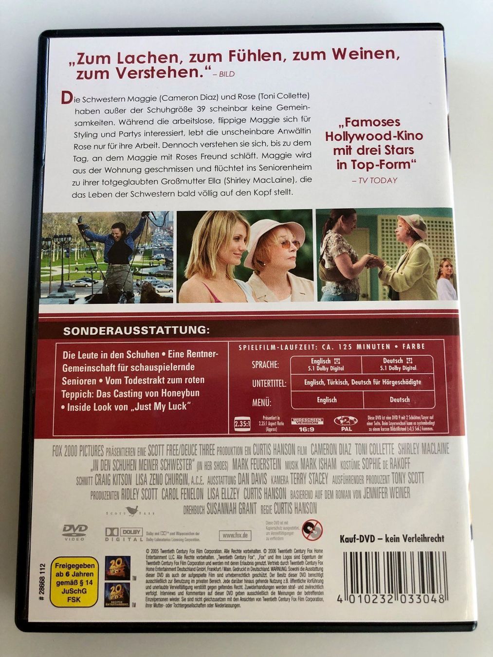 Tutti i DVDs: DVD - In den SCHUHEN meiner SCHWESTER – Usato da Gommiswald venduto da Aloha.Spirit 1