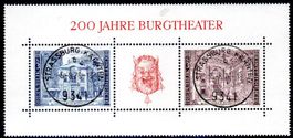 200 JAHRE BURGTHEATER BLOCK GESTEMPELT  - EV100A
