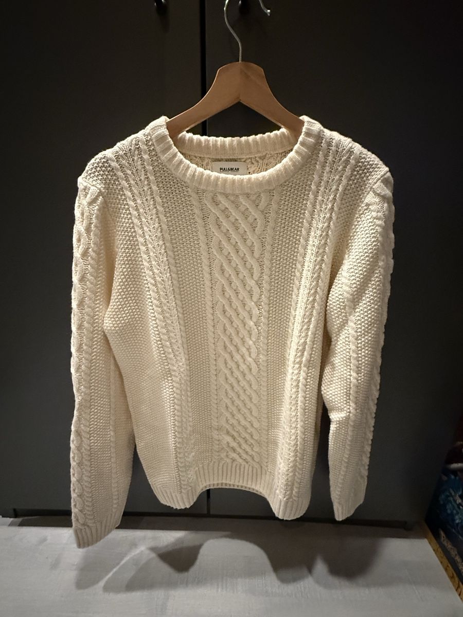 Pull&Bear Pulls & Sweat-shirts: Pull&Bear Strickpullover weiss Zopfmuster Grösse M – D'occasion à Luterbach par fe_zdf19a 2