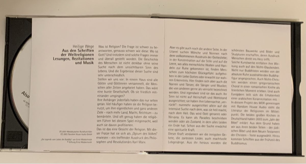 Audiolibri: Heilige Wege – Usato da Zürich venduto da MeineBilderkiste 2