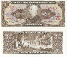 BRASILIEN - 5 CRUZEIROS 1964 - ESTAMPA 2A, SERIE 4315 - UNZ.