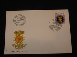 Pro Patria FDC 1992 Nr. 235  Volkskunst aus der Schweiz