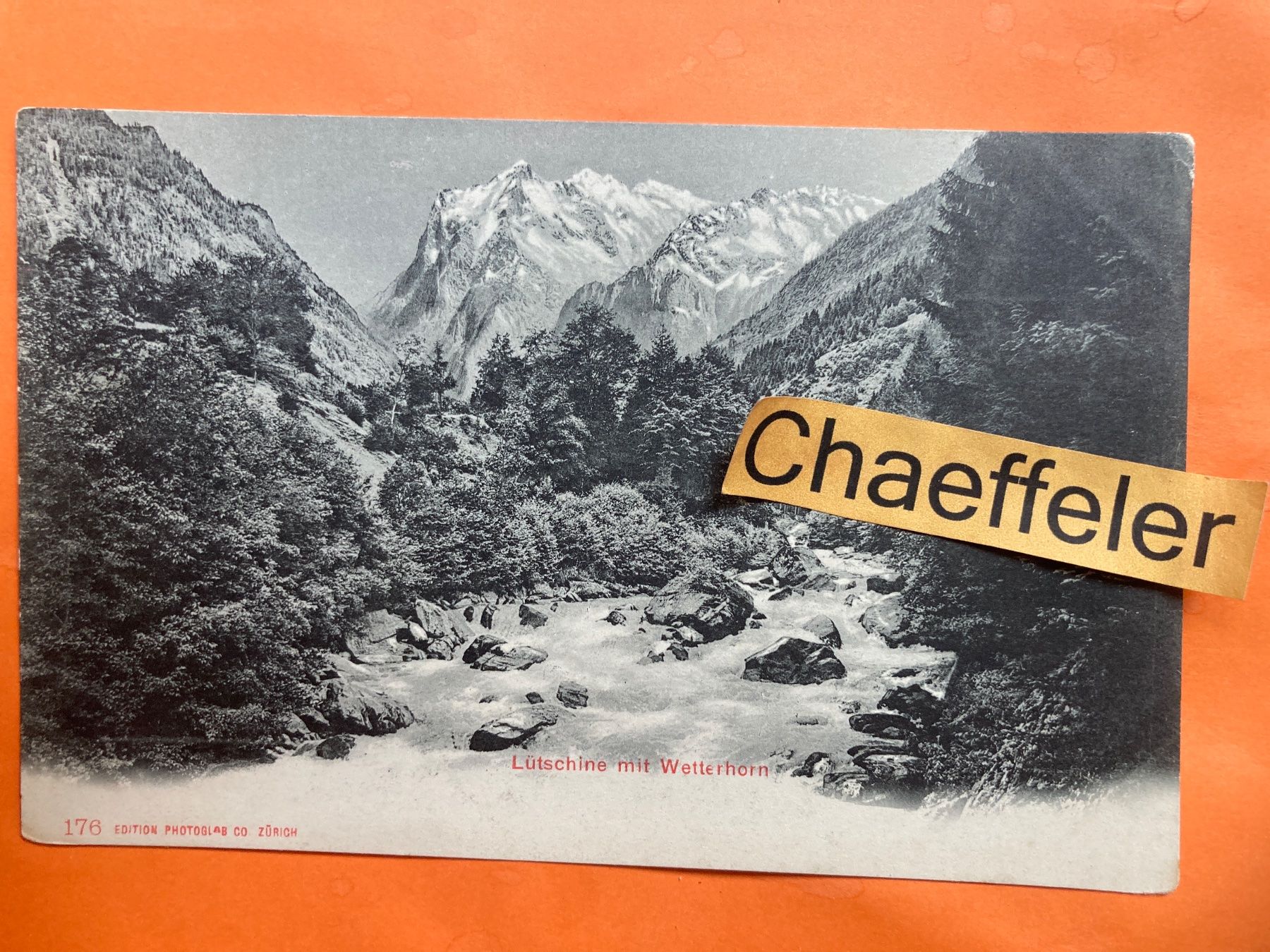 Ansichtskarten: 1905  Lütschine mit Wetterhorn – Gebraucht aus Zürich von Chaeffeler