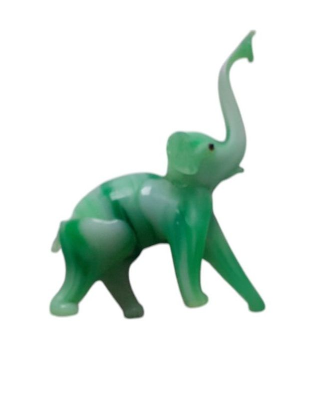 Murano Statuette: Glastier Murano grüner Elefant – Usato da Mörschwil venduto da lindaswunderkiste 1